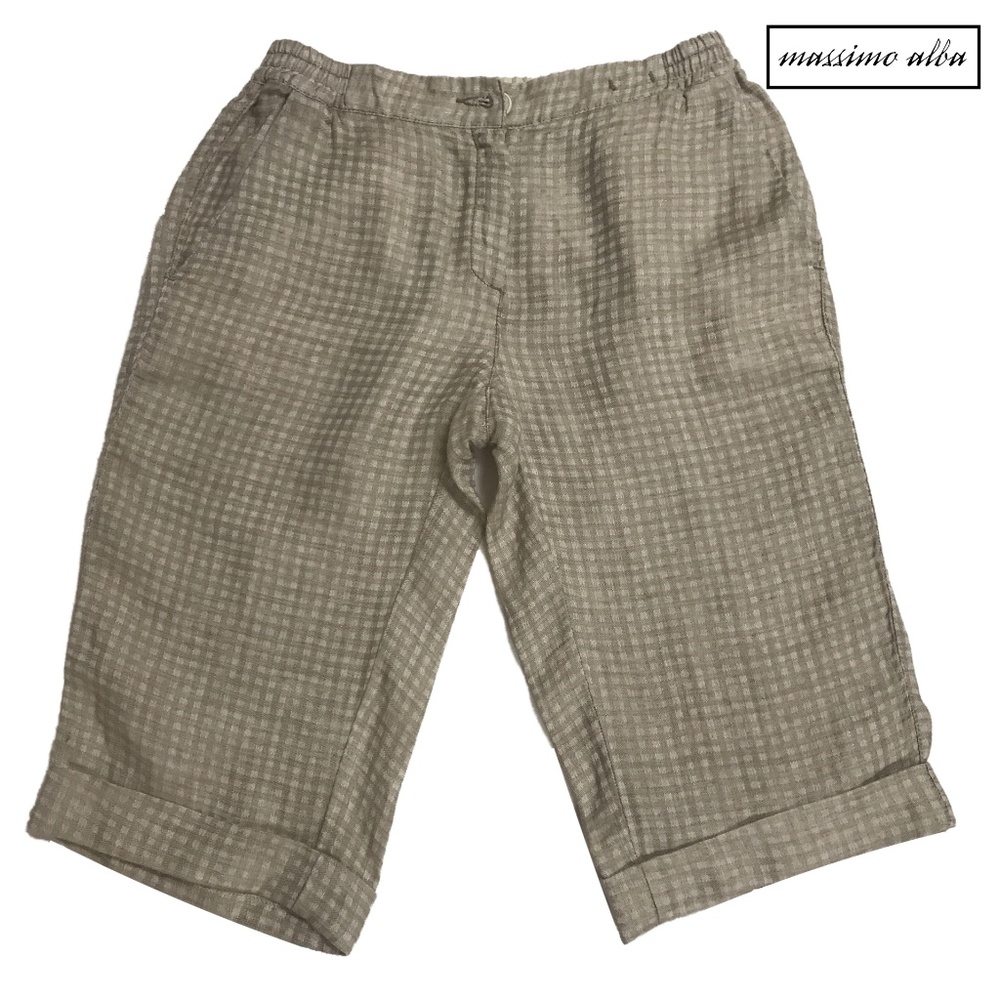 Massimo Alba Bermuda Shorts Linen Women Size 40